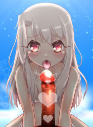 1boy 1girl bikini censored day eyebrows eyelashes fate/kaleid_liner_prisma_illya fate_(series) heart heart-shaped_pupils heart_censor hetero highres illyasviel_von_einzbern loli long_hair open_mouth penis pointless_censoring pov rui_rui_(xiao-rui-rui) saliva shiny_skin sky swimsuit symbol-shaped_pupils tongue tongue_out rating:Explicit score:15 user:Domestic_Importer