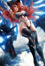 1girl breasts curvy large_breasts league_of_legends red_hair sakimichan miss_fortune_(league_of_legends) solo rating:Sensitive score:103 user:report_yasuo_4_feed