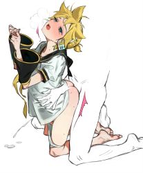 2boys age_difference anal bad_id bad_pixiv_id blonde_hair blue_eyes blush bottomless breath censored cum detached_sleeves ejaculating_while_penetrated ejaculation full_body handsfree_ejaculation headset implied_sex kagamine_len male_focus male_penetrated multiple_boys naoko_(naonocoto) onii-shota open_mouth partially_colored penis pointless_censoring projectile_cum sex shota sweat vocaloid yaoi  rating:Explicit score:255 user:danbooru