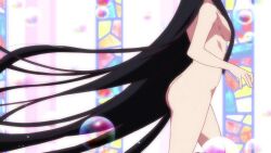  1boy 1girl ahoge animated anime_screenshot araragi_koyomi araragi_tsukihi ass black_hair bouncing_breasts breasts completely_nude egg_hair_ornament female_focus food-themed_hair_ornament groin hair_ornament highres long_hair medium_breasts monogatari_(series) navel nude panties soap soap_bubbles sound stomach tagme thighs tsukimonogatari underwear very_long_hair video washing white_panties wide_hips  rating:Questionable score:122 user:PuttHutt
