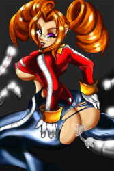  anus ass breasts cosplay dr._eggman drill_hair eggma&#039;am eyeshadow gender_request genderswap glasses large_breasts lipstick makeup nipples one_eye_closed pussy sega smile sonic_(series) tentacles torn_clothes twintails wink  rating:Explicit score:28 user:Furio