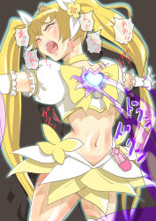  blonde_hair brooch cure_sunshine closed_eyes gloves heartcatch_precure! highres jewelry magical_girl myoudouin_itsuki precure screaming  rating:Questionable score:5 user:temporal