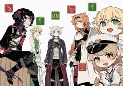  6+girls animal_ears ascot asymmetrical_hair au_ra bard_(final_fantasy) belt black_coat black_dress black_gloves black_hair black_jacket black_pants blonde_hair breasts cat_ears cat_tail center_frills checkered_hairband chest_strap chinese_commentary cleavage coat commentary_request crossover dragon_horns dragon_tail dress druvis_iii elezen elf expressionless facial_mark feather_hair_ornament feathers final_fantasy final_fantasy_xiv frills gloves green_dress green_eyes grey_eyes grey_hair grin hair_bun hair_ornament holding holding_staff horns jacket kemonomimi_mode lalafell long_hair long_sleeves looking_at_viewer machinist_(final_fantasy) miqo&#039;te multiple_girls no_pupils no_shirt open_mouth orange_hair pants pointy_ears red_eyes regulus_(reverse:1999) reverse:1999 ringed_eyes sandals scales schneider_(reverse:1999) scholar_(final_fantasy) short_hair single_side_bun sitting slit_pupils small_breasts smile sonetto_(reverse:1999) sotheby staff summoner_(final_fantasy) tail thigh_strap two-tone_dress vertin_(reverse:1999) warrior_of_light_(ff14) whisker_markings white_ascot white_dress white_headwear white_jacket white_mage_(final_fantasy) wrist_wrap xunyu_(manyu)  rating:Sensitive score:2 user:danbooru