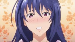 1girl animated animated_gif blue_hair blush clenched_teeth closed_eyes long_hair looking_at_viewer looking_away maken-ki! nijou_aki open_mouth portrait purple_eyes screaming solo takami_akio tears teeth rating:Questionable score:45 user:anom