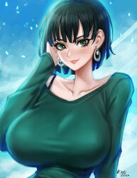  1girl 2024 breasts fubuki_(one-punch_man) kyopink large_breasts one-punch_man smile solo 
