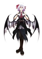 1girl ahoge alternate_costume ascot bad_id bad_pixiv_id bat_wings belt boots female_focus full_body ghost_in_the_shell ghost_in_the_shell_stand_alone_complex gloves highres light_purple_hair pantyhose parody red_eyes remilia_scarlet short_hair so-on solo standing touhou transparent_background wings rating:Sensitive score:4 user:danbooru