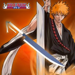  bleach kurosaki_ichigo orange_hair sword weapon  rating:Questionable score:5 user:jshkohler