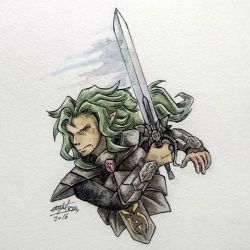  armor elf from_software green_hair king&#039;s_field lowres merrill_ur seath&#039;s_sword sword weapon  rating:Sensitive score:0 user:Kyoya