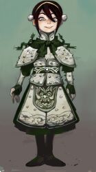  armor avatar:_the_last_airbender avatar_legends black_hair chinese_armor chinese_clothes green_scarf grey_eyes highres mossacannibalis scarf tagme toph_bei_fong  rating:General score:27 user:dickwaver