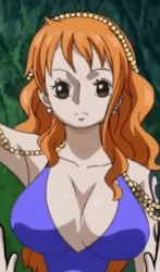  animated grabbing_another&#039;s_breast breasts cleavage grabbing lowres nami_(one_piece) one_piece tagme  rating:Questionable score:10 user:Cujoh