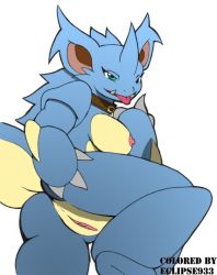 anus ass breasts creatures_(company) furry game_freak gen_1_pokemon horns naughty_face nidoqueen nintendo pokemon pokemon_(creature) pussy single_horn tail rating:Explicit score:23 user:Furio