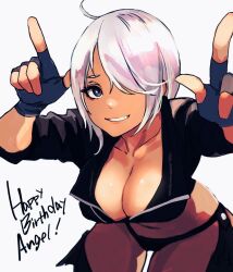  1girl angel_(kof) breasts large_breasts smile solo the_king_of_fighters 