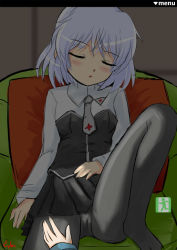  2girls breasts closed_eyes cyber_(cyber_knight) eila_ilmatar_juutilainen hizashi_no_naka_no_real multiple_girls necktie parody sanya_v._litvyak short_hair skirt sleeping small_breasts spread_legs strike_witches tagme upskirt world_witches_series  rating:Questionable score:14 user:epeli