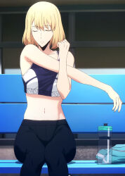  cha_hae-in highres navel screencap solo_leveling sportswear stitched stretching tagme third-party_edit  rating:Sensitive score:52 user:ShoTails