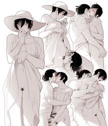  1boy 1girl abs alternate_breast_size bar_censor blush breasts censored clothes_lift clothes_pull cosplay cunnilingus dress dress_lift dress_pull eren_yeager french_kiss grabbing grabbing_another&#039;s_breast grabbing_from_behind hand_on_another&#039;s_penis hanpetos hasshaku-sama hasshaku-sama_(cosplay) hat heavy_breathing hetero highres implied_anal kiss large_breasts lifted_by_self mikasa_ackerman motion_lines navel no_panties oral sex sex_from_behind shingeki_no_kyojin short_hair single_hair_ring standing standing_cunnilingus standing_sex sun_hat sundress toned  rating:Explicit score:125 user:danbooru