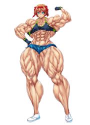  1girl absurdres highres muscular muscular_female nirasawa_nirako purukogi_(plasma_beach) short_hair virtual_youtuber 