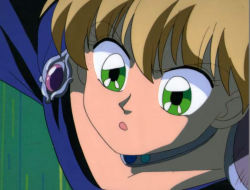 Rule 34 | 1990s (style), 1girl, :o, akazukin chacha, blonde hair, dark persona, dark princess, female focus, head, jewelry, magical princess, neck ring, open mouth, serious, solo, upper body