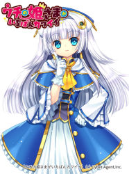 Rule 34 | 1girl, blue eyes, capura lin, gloves, hat, long hair, original, solo, uchi no hime-sama ga ichiban kawaii, white hair