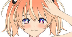 Rule 34 | + +, 1girl, 3d, blender (medium), blonde hair, blush, bright pupils, cel shading, closed mouth, commentary, cropped, dot nose, english commentary, flower, hair flower, hair ornament, hand up, light smile, looking at viewer, medium hair, mixed-language commentary, multicolored eyes, multicolored hair, orange hair, paid reward available, pink eyes, portrait, purple eyes, rinne (rinrinne), rinrinne, rinrinne39 (artist), short twintails, simple background, solo, split mouth, streaked hair, twintails, virtual youtuber, white background, white pupils