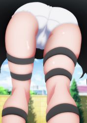 Rule 34 | 1girl, alien, ass, cameltoe, cleft of venus, from behind, highres, konjiki no yami, legs, lower body, panties, screencap, shiny skin, solo, stitched, thigh strap, third-party edit, to love-ru, to love-ru darkness, to love-ru darkness 2nd, underwear, upskirt, view between legs