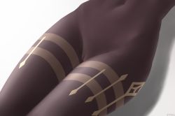 Rule 34 | 1girl, black legwear, bodystocking, cameltoe, chinese commentary, cleft of venus, close-up, commentary request, covered navel, female focus, ganyu (genshin impact), genshin impact, highres, legs together, lying, on back, simple background, solo, thighs, z282g