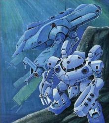 Rule 34 | fukuchi hitoshi, grabro, grabro unit 04, gundam, lowres, mecha, mobile suit gundam, robot, underwater, water, z&#039;gok, z&#039;gok crab