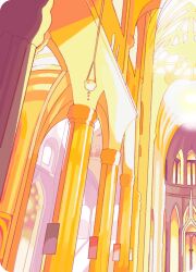 Rule 34 | arch, architecture, building, commentary, european architecture, gothic architecture, homestuck, indoors, lamp, no humans, ragnarozzy, rounded corners, scenery, symbol-only commentary, vaulted ceiling, window, yellow theme