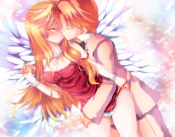 Rule 34 | 10s, angel, blush, breasts, brief (psg), cleavage, dress, panty &amp; stocking with garterbelt, panty (psg), wings