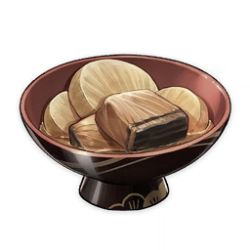 Rule 34 | artist request, bowl, commentary, english commentary, fish (food), food, food focus, game cg, genshin impact, lowres, muted color, no humans, official art, radish, simple background, still life, third-party source, transparent background