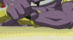 Rule 34 | 10s, 1boy, 2015, animated, animated gif, arm cuffs, asteroid, colored skin, destruction, dragon ball, dragon ball super, egyptian clothes, explosion, god of destruction beerus, lowres, male focus, nail, planet, purple skin, space, tail
