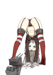 Rule 34 | 1girl, 1other, amatsukaze (kancolle), bent over, black panties, brown dress, commentary request, dress, eye contact, garter straps, gloves, hair tubes, kantai collection, lifebuoy, long hair, looking at another, looking at viewer, panties, pureko, red thighhighs, rensouhou-kun, sailor dress, short dress, silver hair, simple background, swim ring, thighhighs, two side up, underwear, white background, white gloves