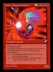 Rule 34 | 1girl, blue hair, bodysuit, breasts, cosine, crossover, earrings, energy, english text, engrish text, jewelry, lightning, long hair, magic: the gathering, pointy ears, ranguage, ryouko (tenchi muyou!), solo, spiked hair, tenchi muyou!, yellow eyes