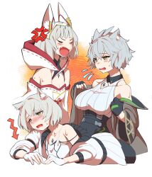 Rule 34 | animal ears, breasts, cat ears, great-grandmother and great-granddaughter, great-great-granmother and great-great-granddaughter, highres, huge breasts, medaman, mio (xenoblade), mother and daughter, multiple girls, na&#039;el (xenoblade), nia (xenoblade), xenoblade chronicles (series), xenoblade chronicles 2, xenoblade chronicles 3, xenoblade chronicles 3: future redeemed