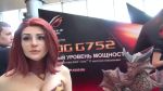 Rule 34 | 1girl, animated, asian, breast shield, breasts, cleavage, cosplay, defense of the ancients, dota (series), dragon, japanese (nationality), large breasts, lina inverse (dota 2), looking at viewer, makeup, photo (medium), pov, real life, red hair, russian text, shield, sound, tagme, talking, video