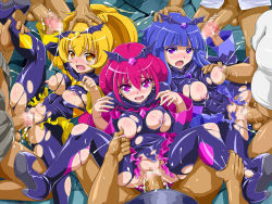 Rule 34 | 10s, 3girls, bad end beauty, bad end happy, bad end peace, bad end precure, black bodysuit, blonde hair, blue hair, bodysuit, boots, breasts, censored, clothed sex, crying, cum, cum in pussy, cum on hair, grabbing, grabbing another&#039;s breast, group sex, handjob, lactation, lolita channel, long hair, medium breasts, mosaic censoring, muimui, multiple boys, multiple girls, nipple stimulation, nipple tweak, nipples, no panties, non-web source, orgy, penis, pink eyes, pink hair, precure, purple eyes, pussy, rape, sex, smile precure!, spread legs, testicles, tongue, torn clothes, vaginal, very long hair, yellow eyes