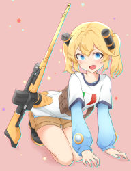 Rule 34 | 1girl, absurdres, blouse, daebom, gun, highres, italian flag, l3/33 (daebom), military, military vehicle, motor vehicle, original, personification, scope, shirt, simple background, solo, tagme, tank, weapon, white shirt