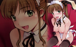 Rule 34 | apron, breasts, happy, highres, maid, maid apron, tagme, zoom layer