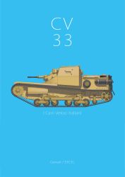Rule 34 | blue background, carro veloce cv-33, caterpillar tracks, commentary request, excel (gewalt), gun, highres, machine gun, military, military vehicle, motor vehicle, original, tank, weapon
