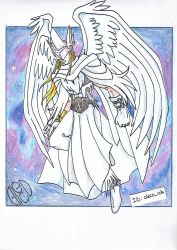 Rule 34 | angel, angel boy, belt, digimon, highres, holyangemon, holyangemon priest mode, mask, wings