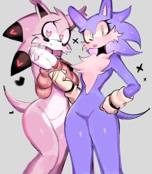 Rule 34 | blue eyes, blush stickers, furry, furry female, gloves, heart, heart-shaped pupils, hedgehog, hedgehog ears, hedgehog girl, hedgehog tail, highres, looking at viewer, original, pink eyes, pink fur, purple fur, quill, smile, sonic.exe, sonic (series), spiked hair, symbol-shaped pupils, thick thighs, thighs, usa37107692, white fur, wide hips