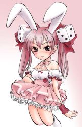 Rule 34 | 1girl, animal ears, bow, rabbit ears, di gi charat, katou ryouichi, pink bow, solo, twintails, usada hikaru