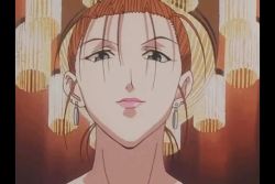 Rule 34 | 1990s (style), 1girl, animated, animated gif, baise, blue eyes, brown hair, earrings, hunter x hunter, jewelry, licking lips, lips, solo, tongue, tongue out