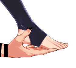 Rule 34 | 2boys, arm tattoo, black nails, black socks, feet, feet rest, foot focus, fushiguro megumi, hand on another&#039;s foot, jujutsu kaisen, male focus, multiple boys, nail polish, no shoes, ryoumen sukuna (jujutsu kaisen), socks, soles, stirrup legwear, tattoo, toeless legwear, toes, white background, yaoi, zhhy3324