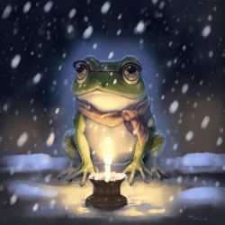 Rule 34 | candle, china, death, frog, glasses, jiang zemin, mourning, politics, real life, scarf, snowing, toad worship