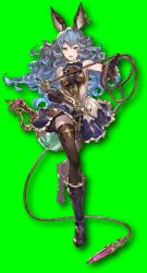 Rule 34 | 1girl, bare shoulders, blue hair, boots, breasts, brown eyes, dress, earrings, elbow gloves, erune, ferry (granblue fantasy), full body, gloves, gold trim, granblue fantasy, granblue fantasy versus, highres, holding, holding weapon, holding whip, jewelry, knee boots, long hair, looking at viewer, minaba hideo, official art, open mouth, pleated skirt, short dress, skirt, sleeveless, sleeveless dress, small breasts, solo, thighhighs, transparent background, weapon, whip, zettai ryouiki