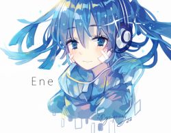 Rule 34 | 1girl, blue eyes, blue hair, cymphonia, ene (kagerou project), headphones, kagerou project, long hair, solo, twintails