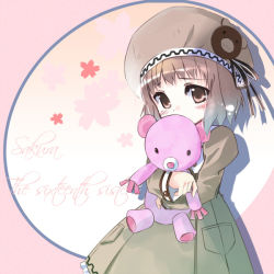 Rule 34 | 10s, amatsuka sakura, baby princess, cherry blossoms, sho (runatic moon), solo, stuffed animal, stuffed toy, teddy bear