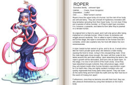 Rule 34 | 1girl, character profile, cross, cross necklace, english text, hard-translated, jewelry, kenkou cross, living clothes, monster girl, monster girl encyclopedia, necklace, nun, official art, robe, roper, roper (monster girl encyclopedia), slime (substance), tentacle girl, tentacles, third-party edit, translated