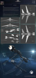 Rule 34 | 3d, absurdres, astepintooblivion, battlecruiser (eve online), cannon, character sheet, commentary, concept art, copyright name, emblem, english text, eve online, fire, flying, glowing, highres, logo, machinery, military vehicle, minmatar republic (eve online), multiple views, navy faction (eve online), nebula, no humans, original, outdoors, radio antenna, realistic, science fiction, sky, space, spacecraft, spaceship, star (sky), starry sky, thrusters, turret, vehicle focus