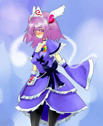 Rule 34 | 1girl, blush, bow, breasts, bug, butterfly, choker, cosplay, cure passion, cure passion (cosplay), detached sleeves, female focus, fresh precure!, ghost, head wings, heart, highres, insect, magical girl, medium breasts, pantyhose, pink eyes, pink hair, precure, saigyouji yuyuko, solo, tiara, touhou, wings, yasu (yossy)
